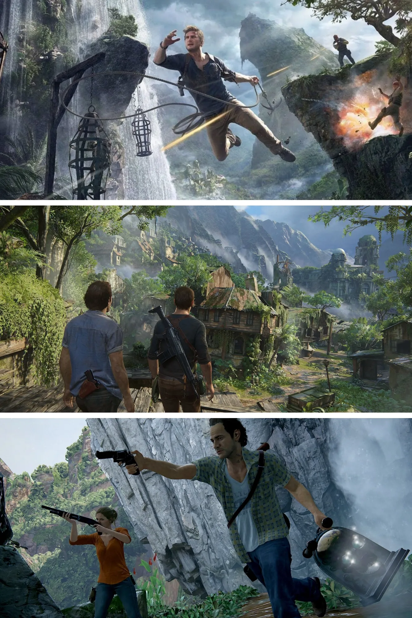 CGI graphics for gaming: Images from the game “Uncharted 4: A Thief's End”