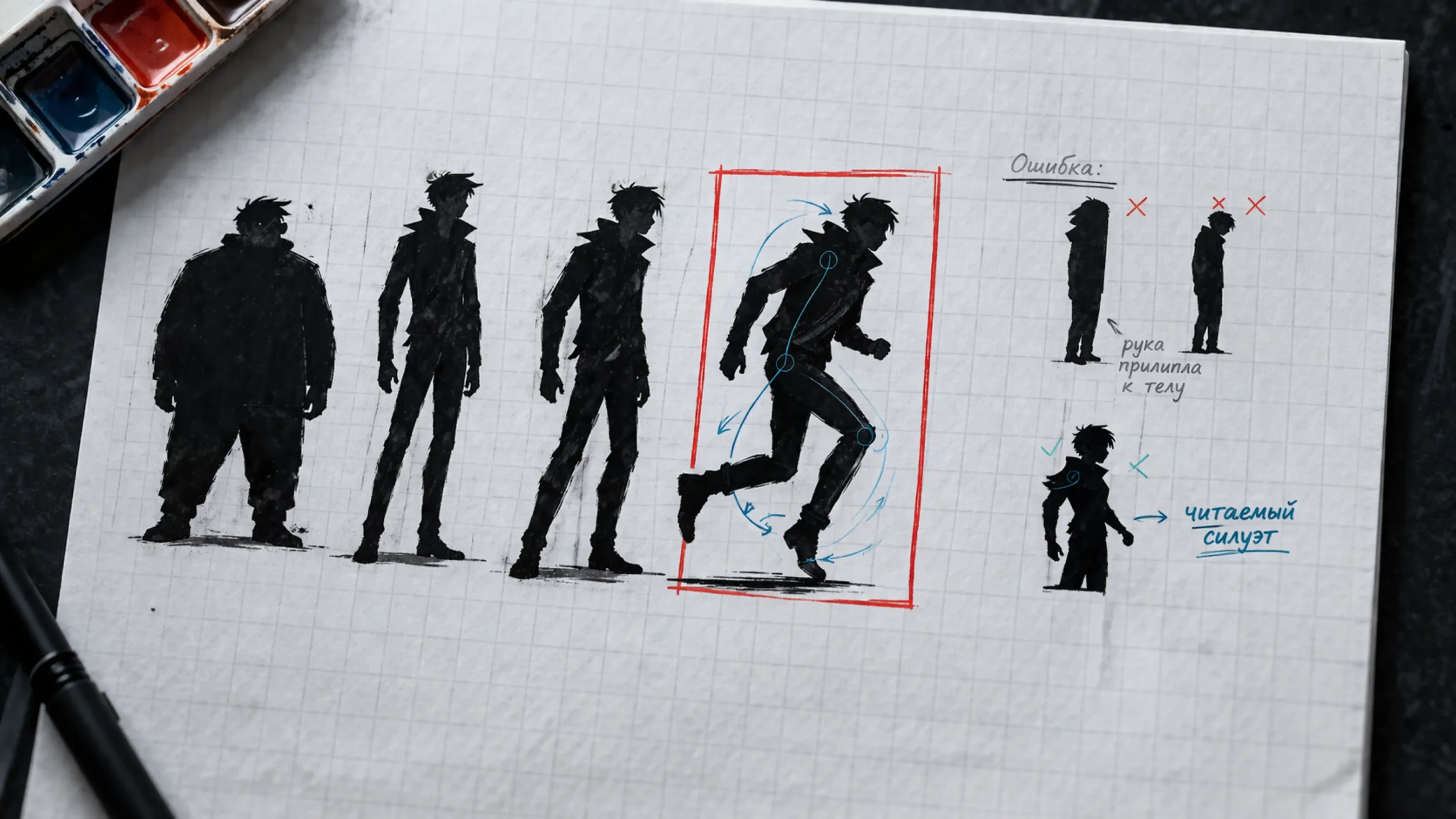 Концепт-арт 3D-персонажа: создание скетчей